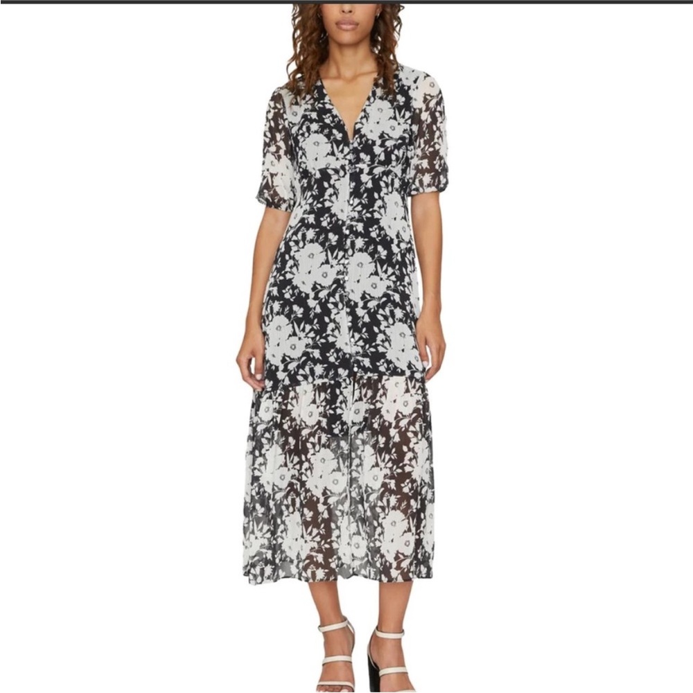 Sanctuary Black & White Floral Maxi Dress